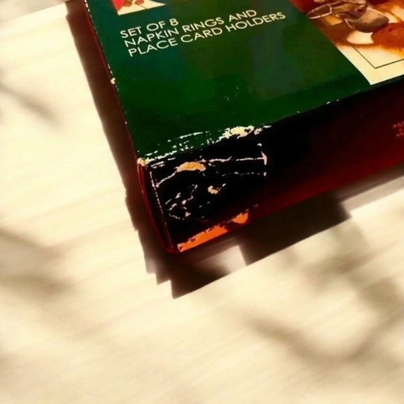 Vintage-New in Box Set of 8 Belk Pewter Christmas Napkin & Place Card Holders - Picture 2 of 14